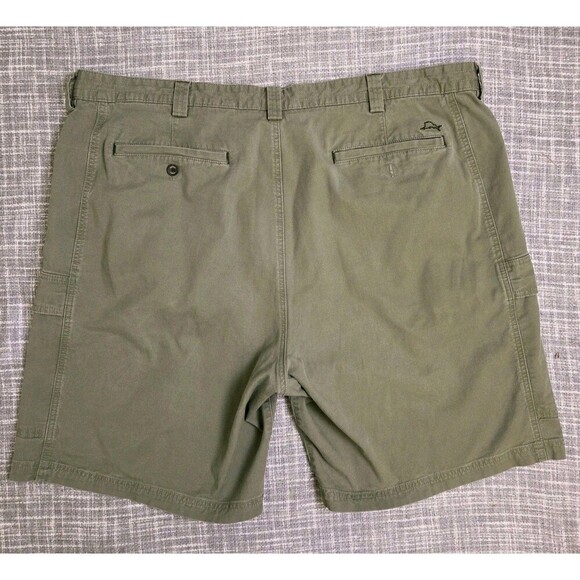 Tommy Bahama Cargo Shorts 9.5 Inseam Men’s 44 Khaki Green Cotton Blend - Picture 7 of 8
